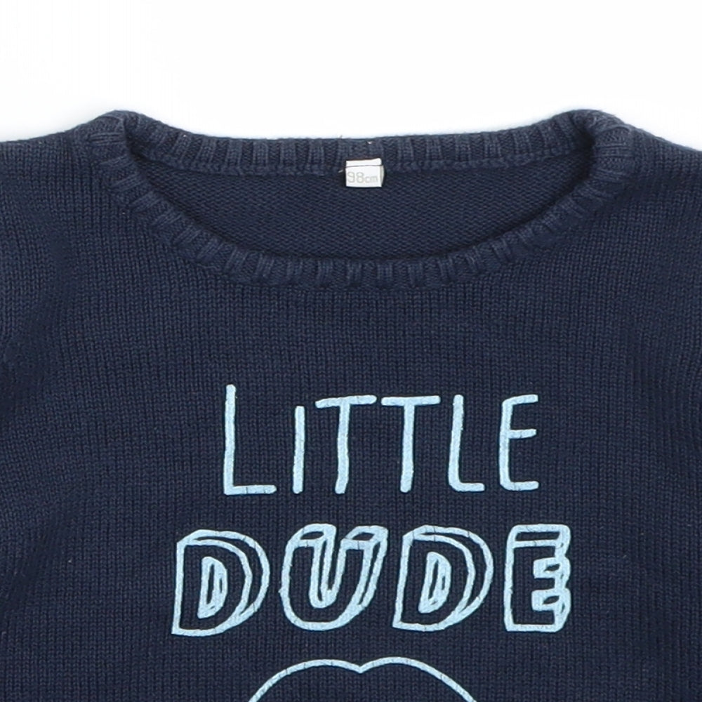 Preworn  Boys Blue   Pullover Jumper Size 3 Years