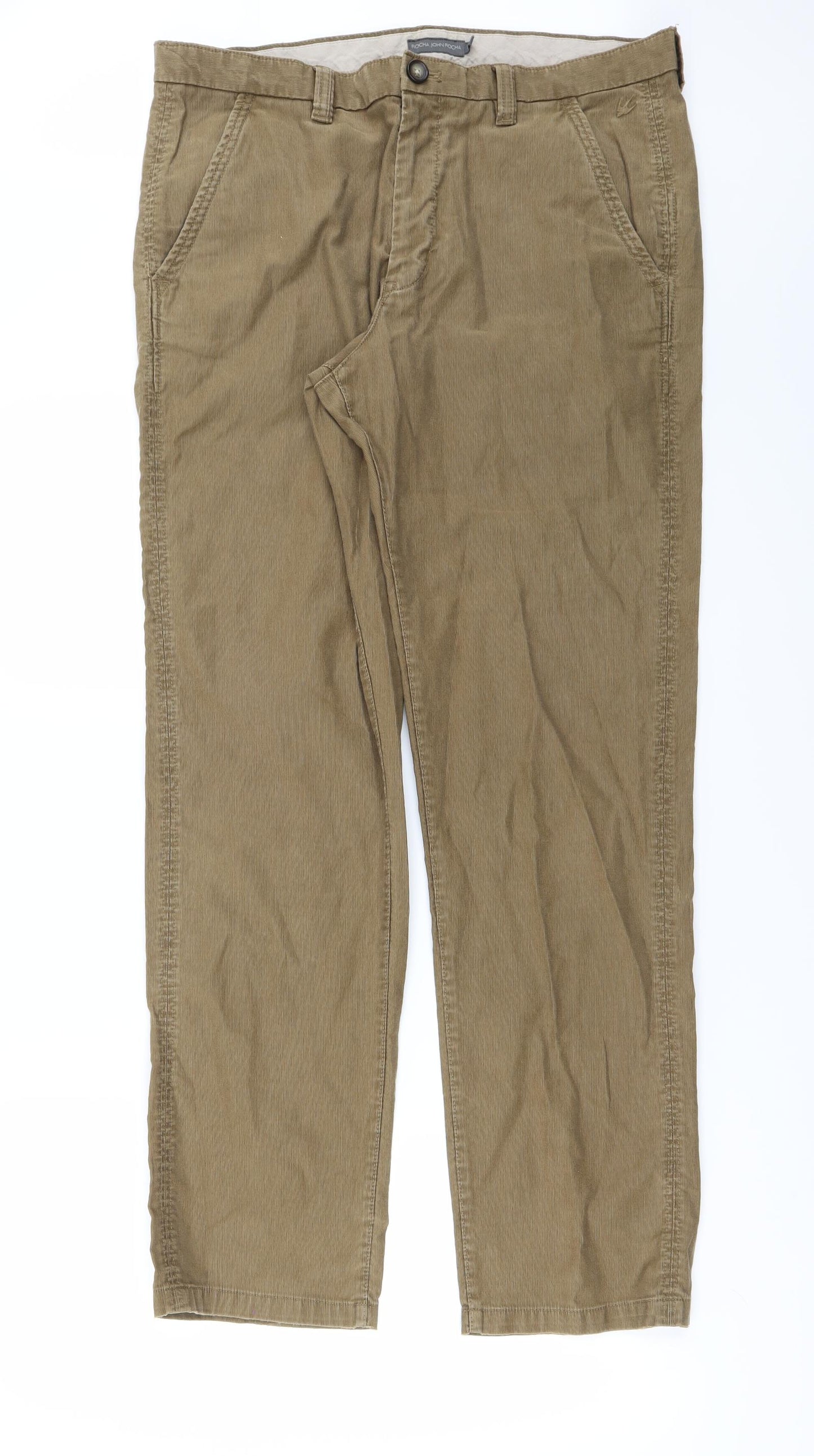 RJR.John Rocha Mens Brown   Trousers  Size 34 L32 in