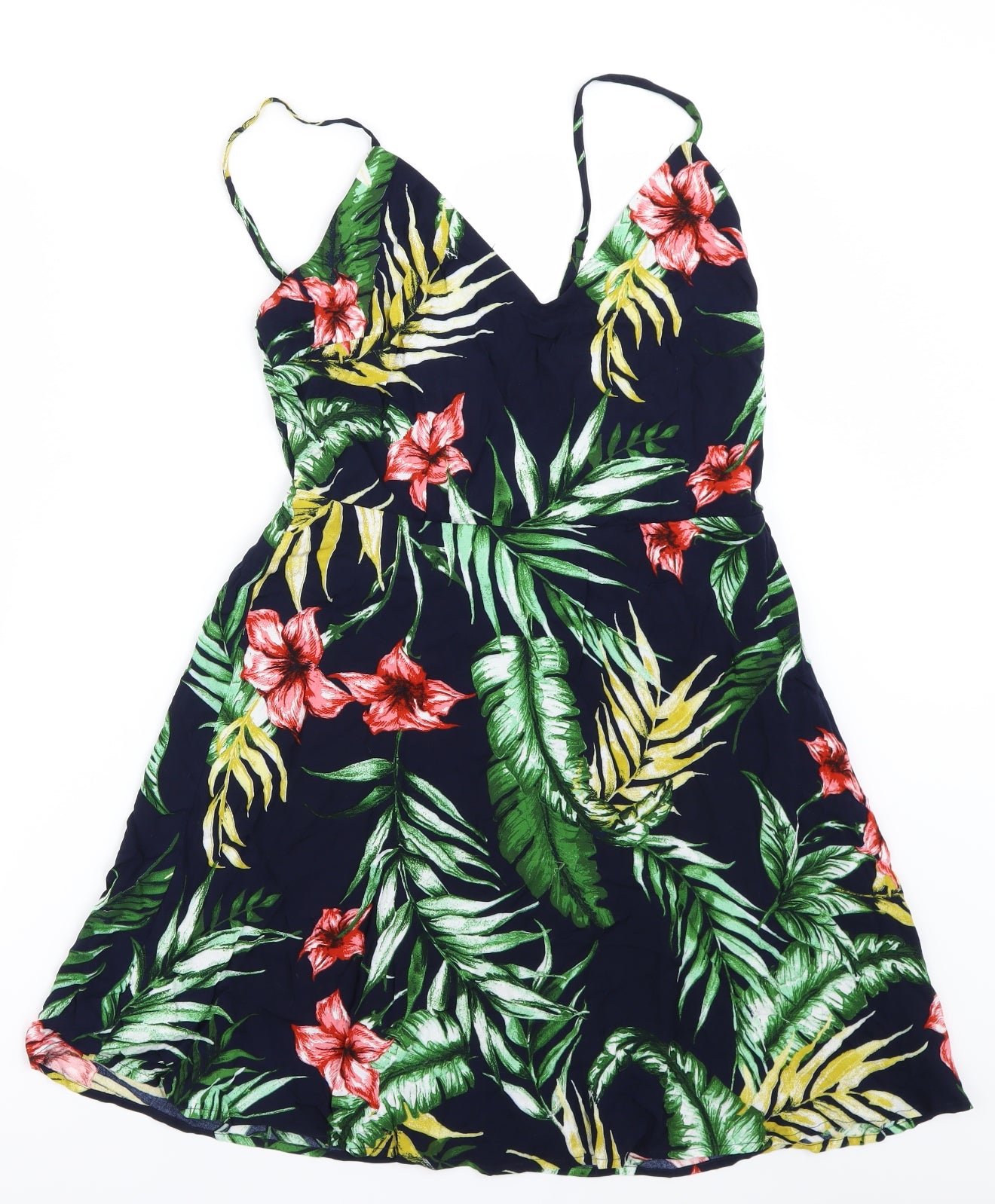 Favlux Womens Blue Floral  Fit & Flare  Size L