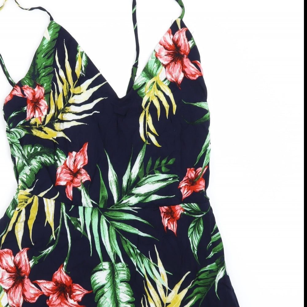 Favlux Womens Blue Floral  Fit & Flare  Size L