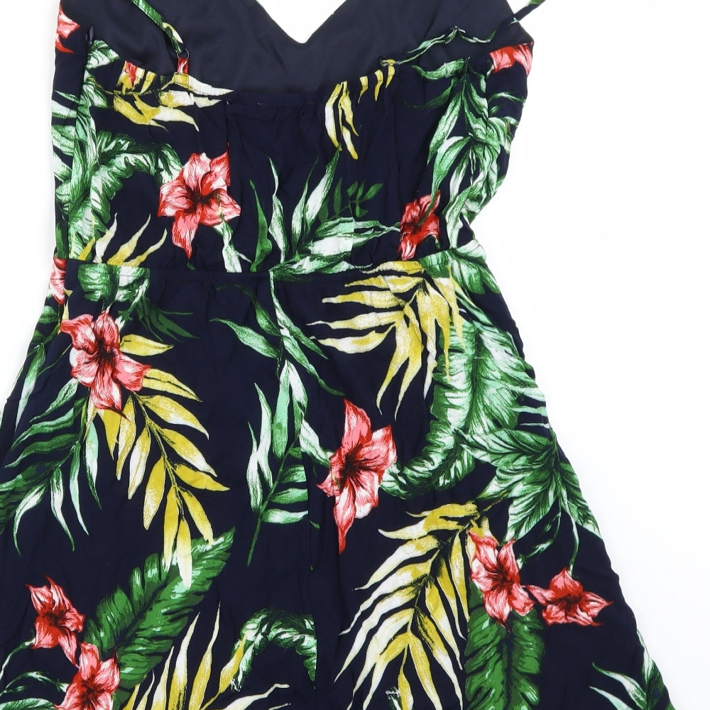 Favlux Womens Blue Floral  Fit & Flare  Size L