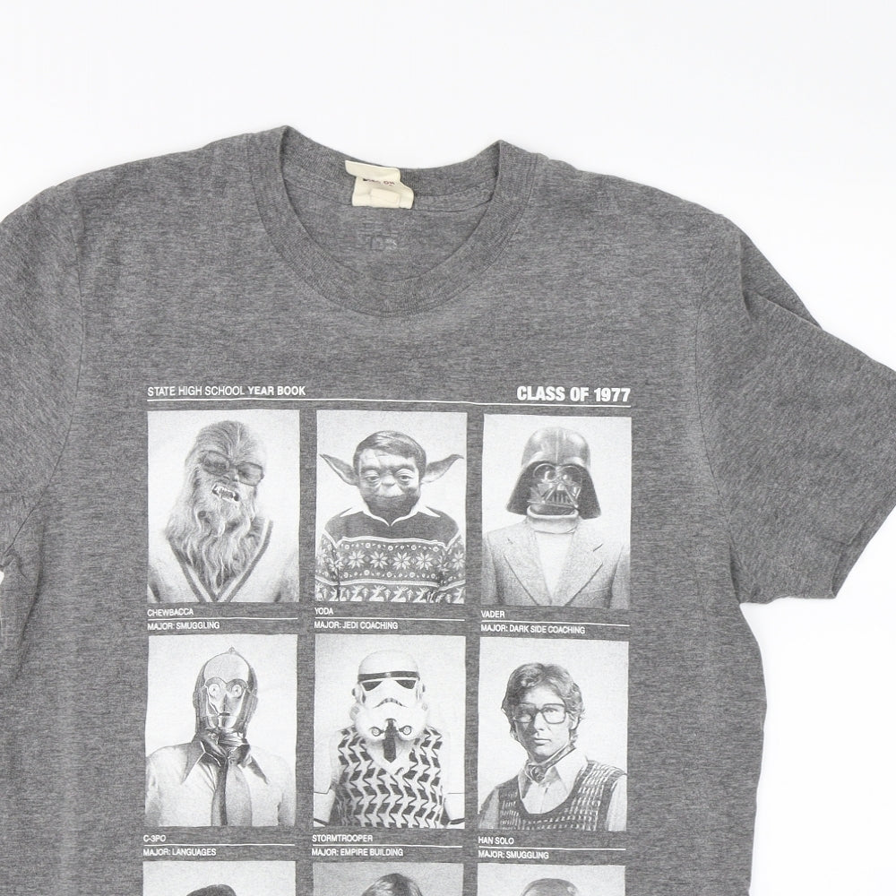 Star Wars Mens Grey    T-Shirt Size S  - Star Wars T-Shirt
