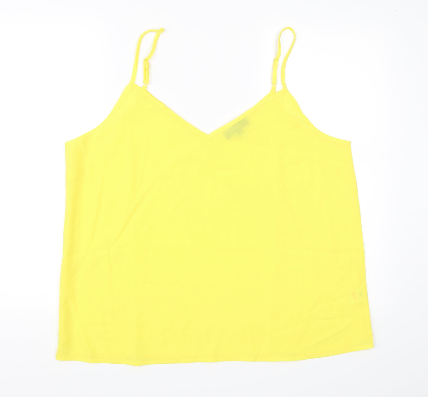 Studio Womens Yellow  Chiffon Camisole Blouse Size 18
