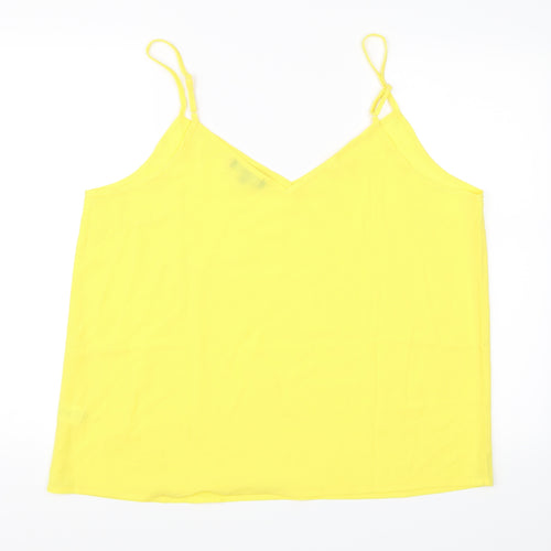 Studio Womens Yellow  Chiffon Camisole Blouse Size 18
