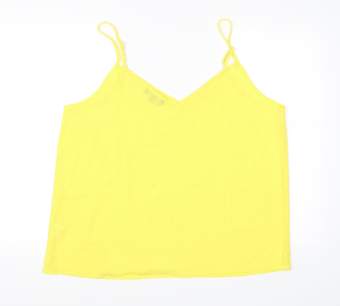 Studio Womens Yellow  Chiffon Camisole Blouse Size 18