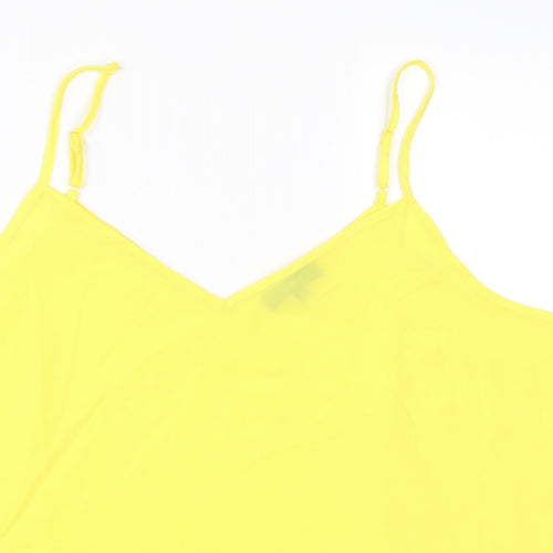 Studio Womens Yellow  Chiffon Camisole Blouse Size 18