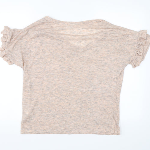 Nine Womens Pink   Basic T-Shirt Size 14  - Ruffle Sleeve