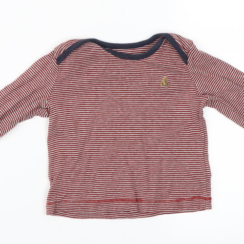 Gap Boys Red Striped  Basic T-Shirt Size 9-12 Months