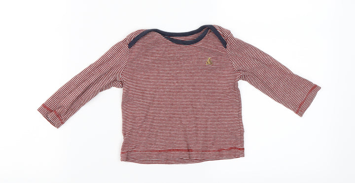 Gap Boys Red Striped  Basic T-Shirt Size 9-12 Months