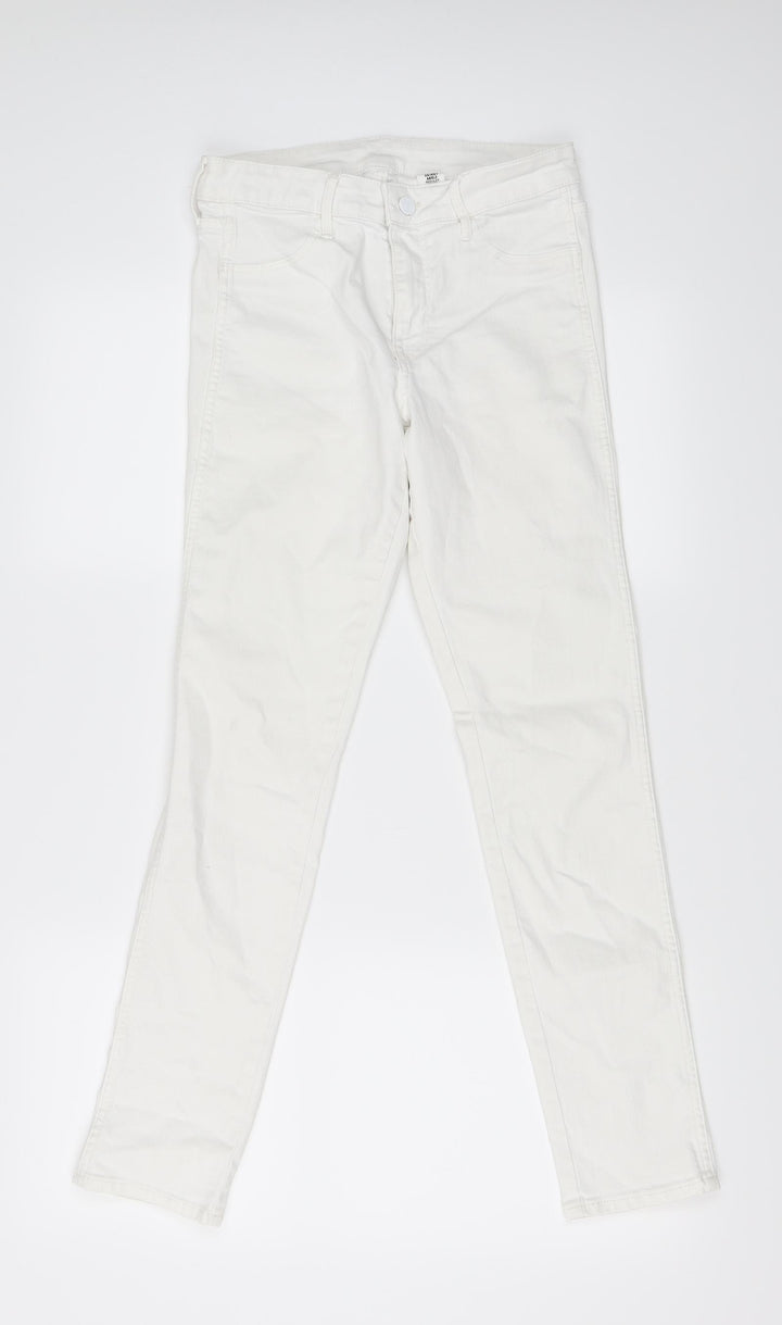 H&M Womens Ivory   Skinny Jeans Size 27 L27 in