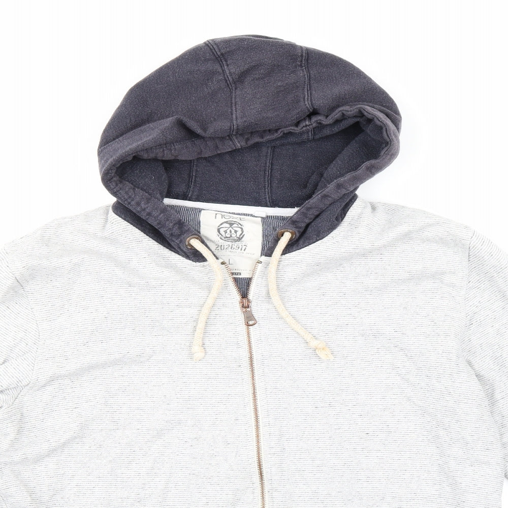 NEXT Mens Grey   Full Zip Hoodie Size L