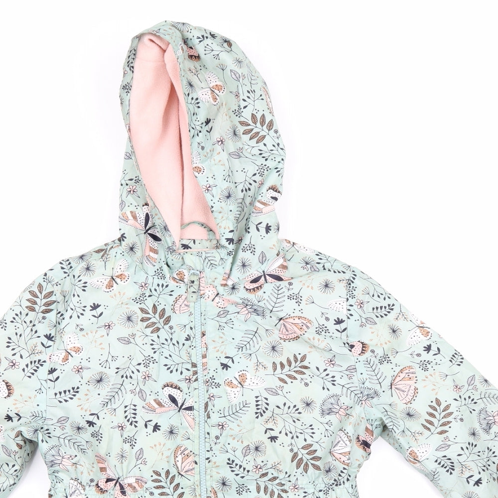 George Girls Blue Floral  Jacket  Size 9-10 Years