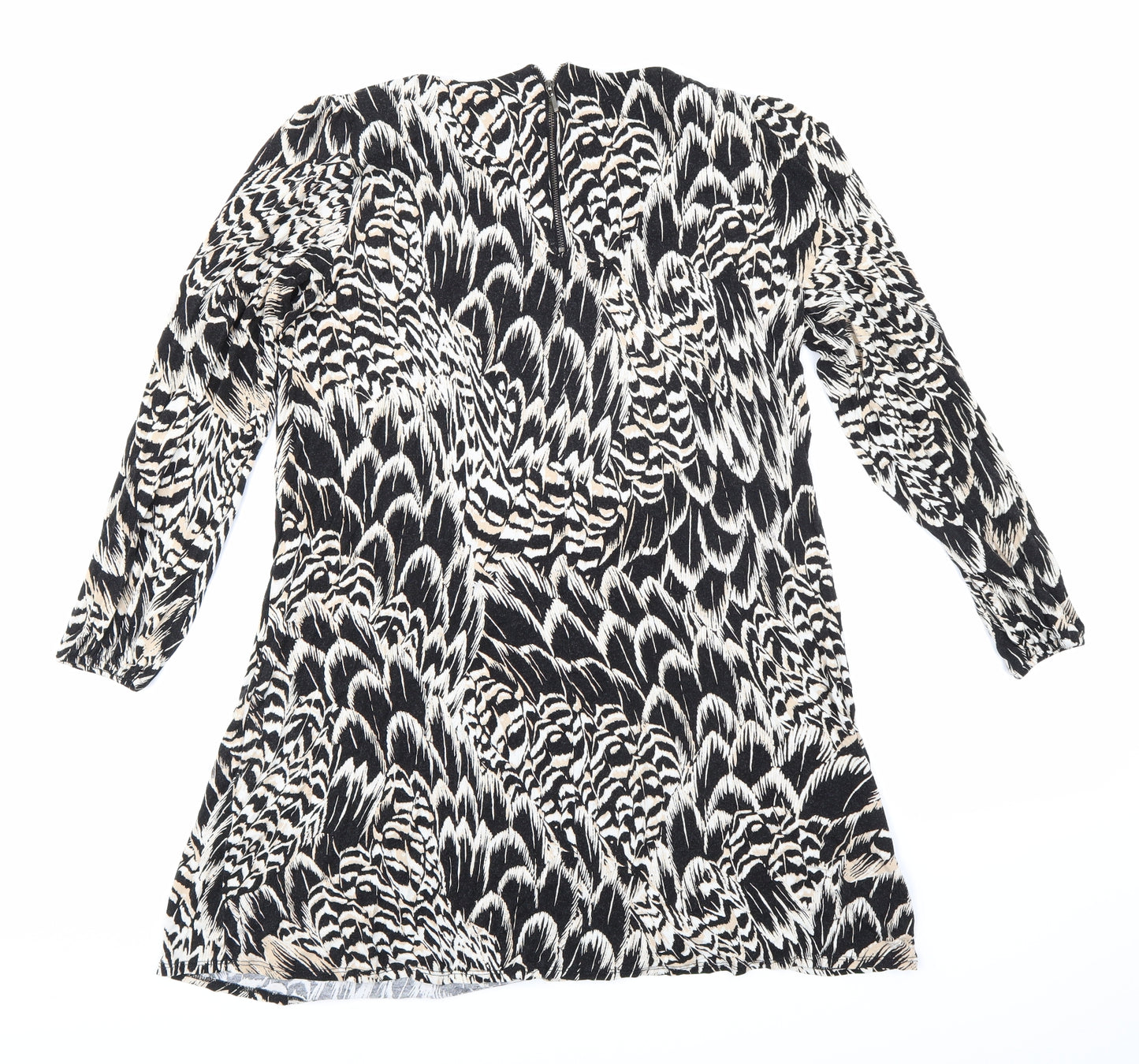 Wallis Womens Black Floral  A-Line  Size 14