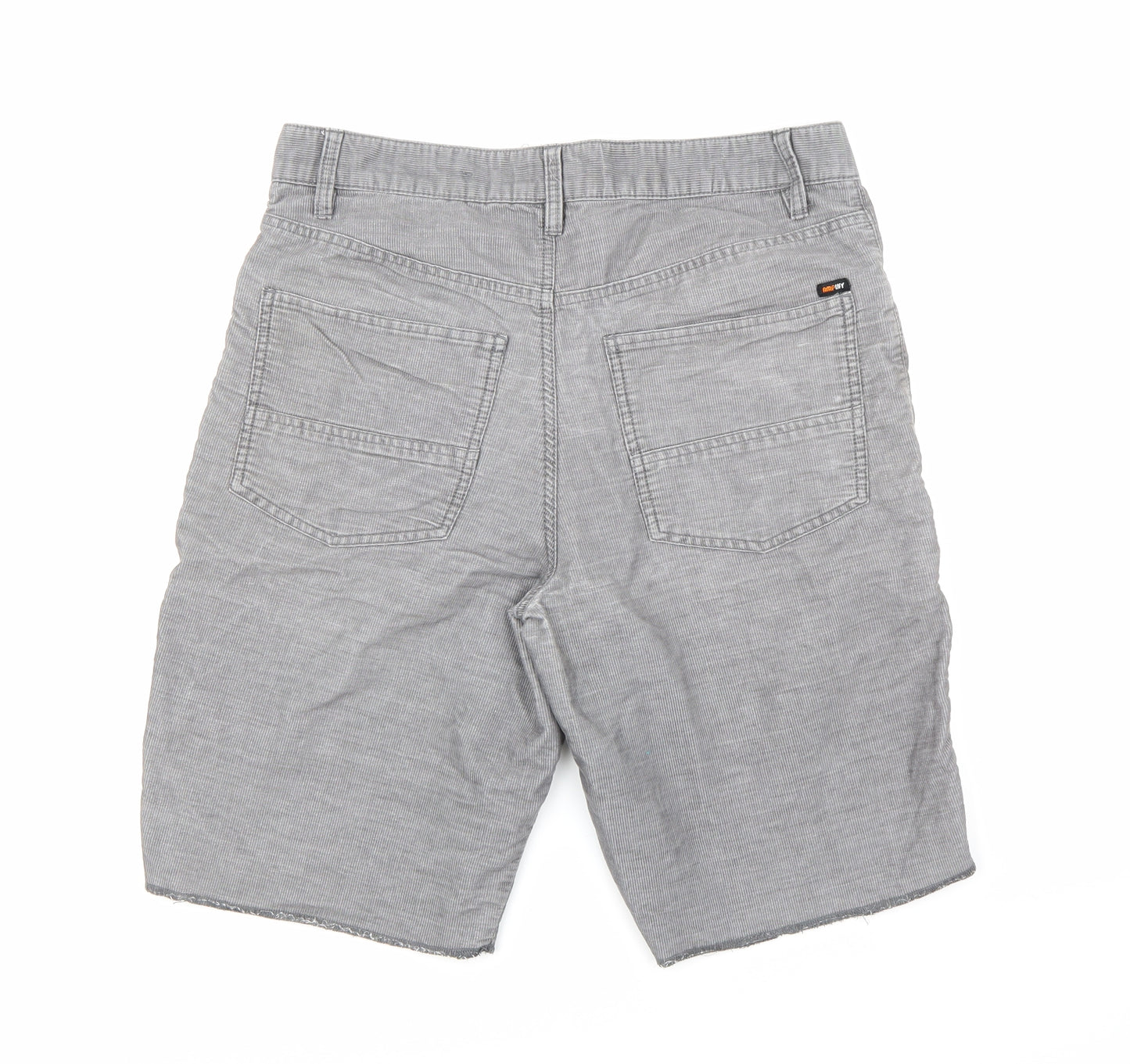 Ampufy Mens Grey  Corduroy Chino Shorts