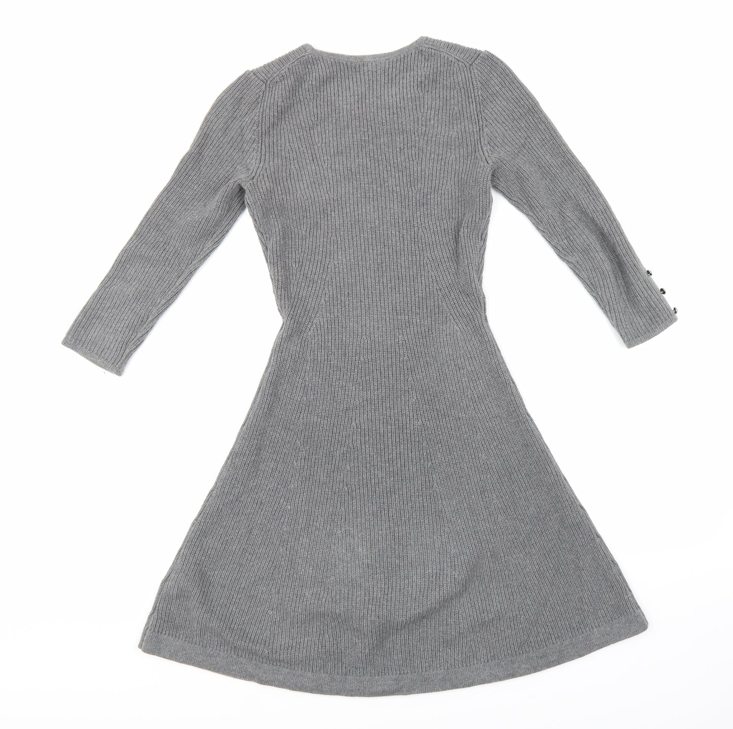 Tommy Hilfiger Womens Grey  Knit Jumper Dress  Size XS