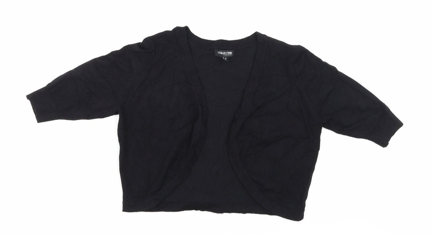 Debenhams Womens Black  Knit Shrug Jumper Size 16