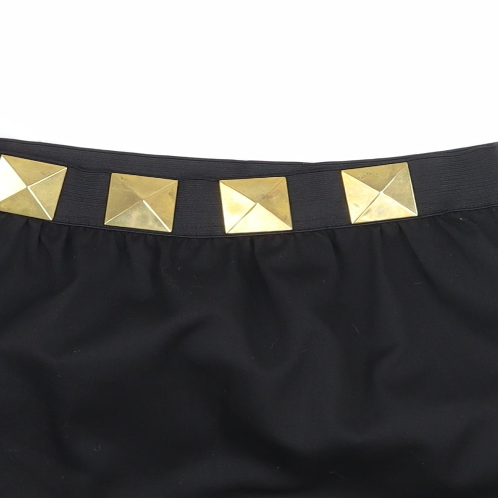 Preworn Womens Black   A-Line Skirt