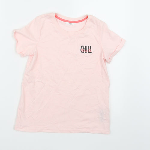 Marks and Spencer Girls Pink   Basic T-Shirt Size 9-10 Years