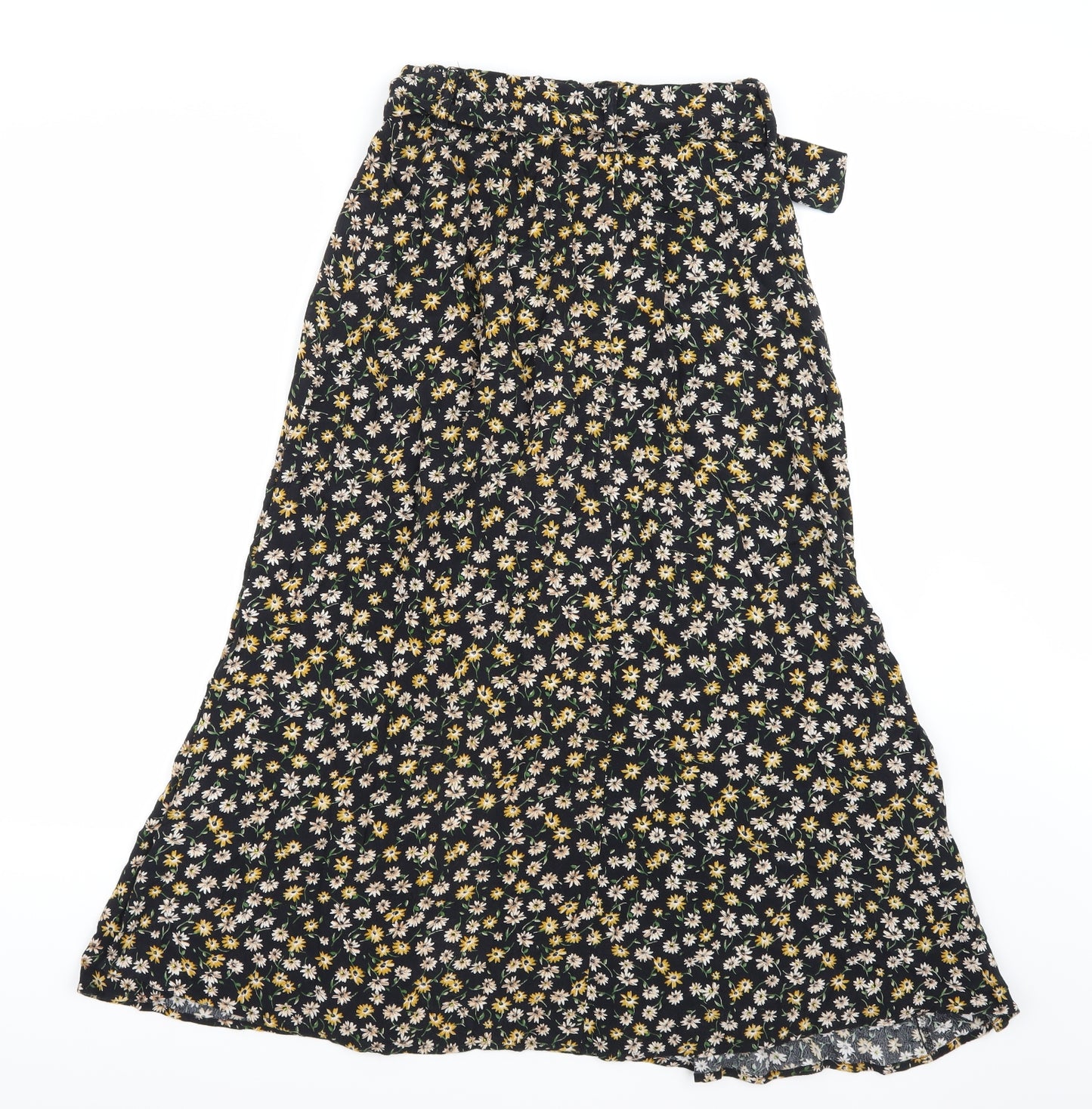 Zara Womens Black Floral  Maxi Skirt Size S