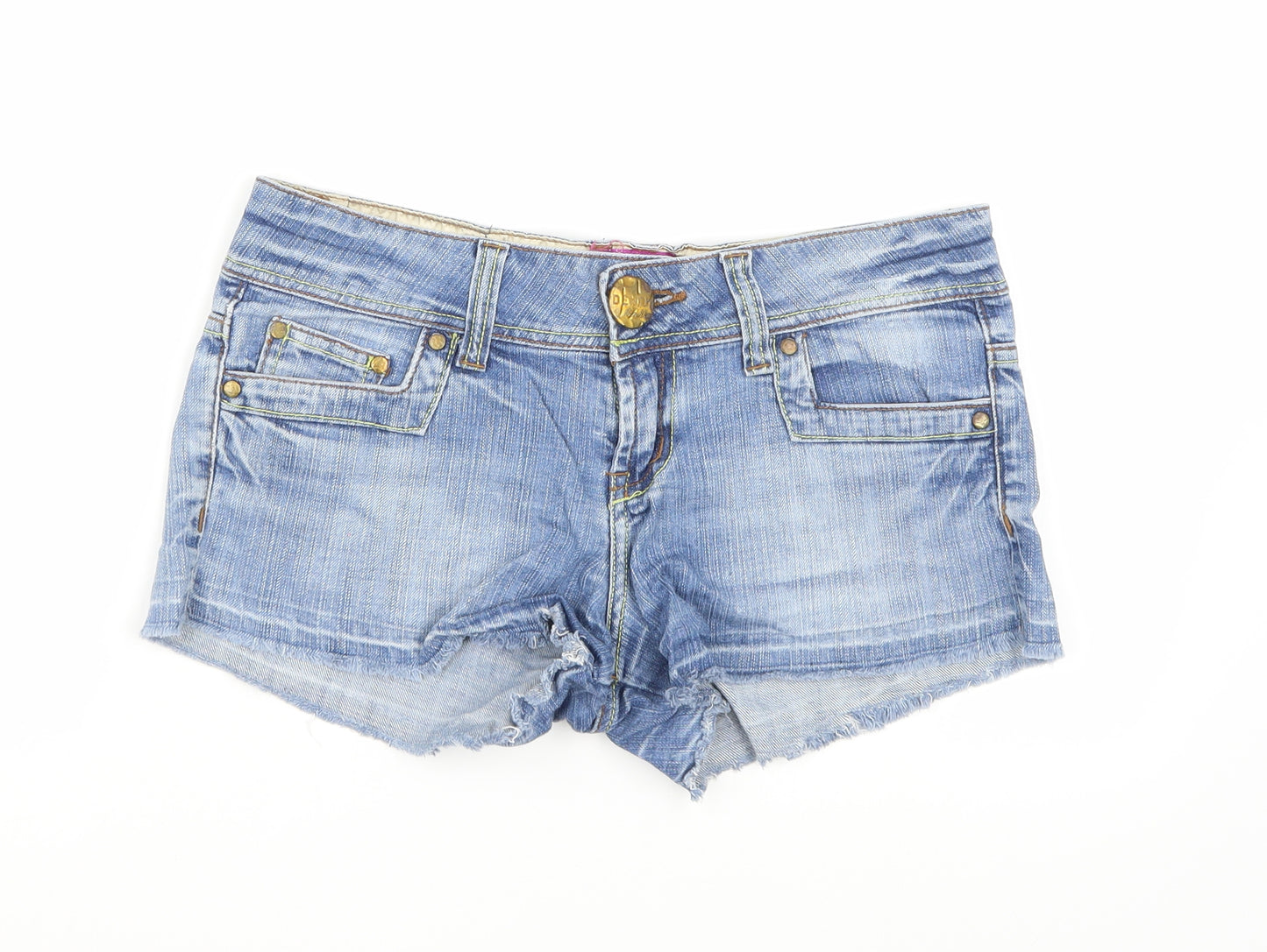 Bershka Womens Blue  Denim Hot Pants Shorts Size 10