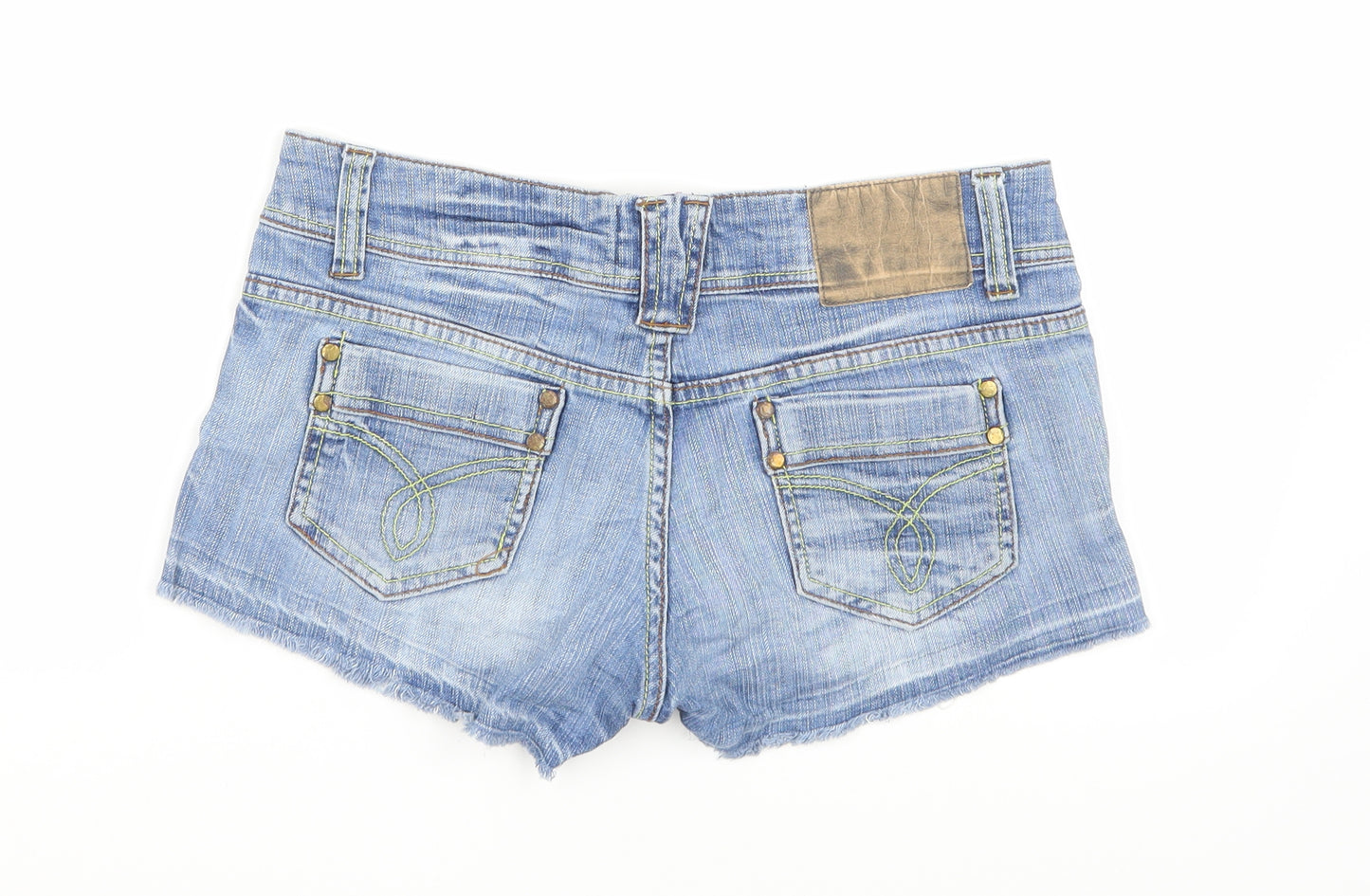 Bershka Womens Blue  Denim Hot Pants Shorts Size 10