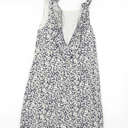 Zara Womens Blue Floral  A-Line  Size S