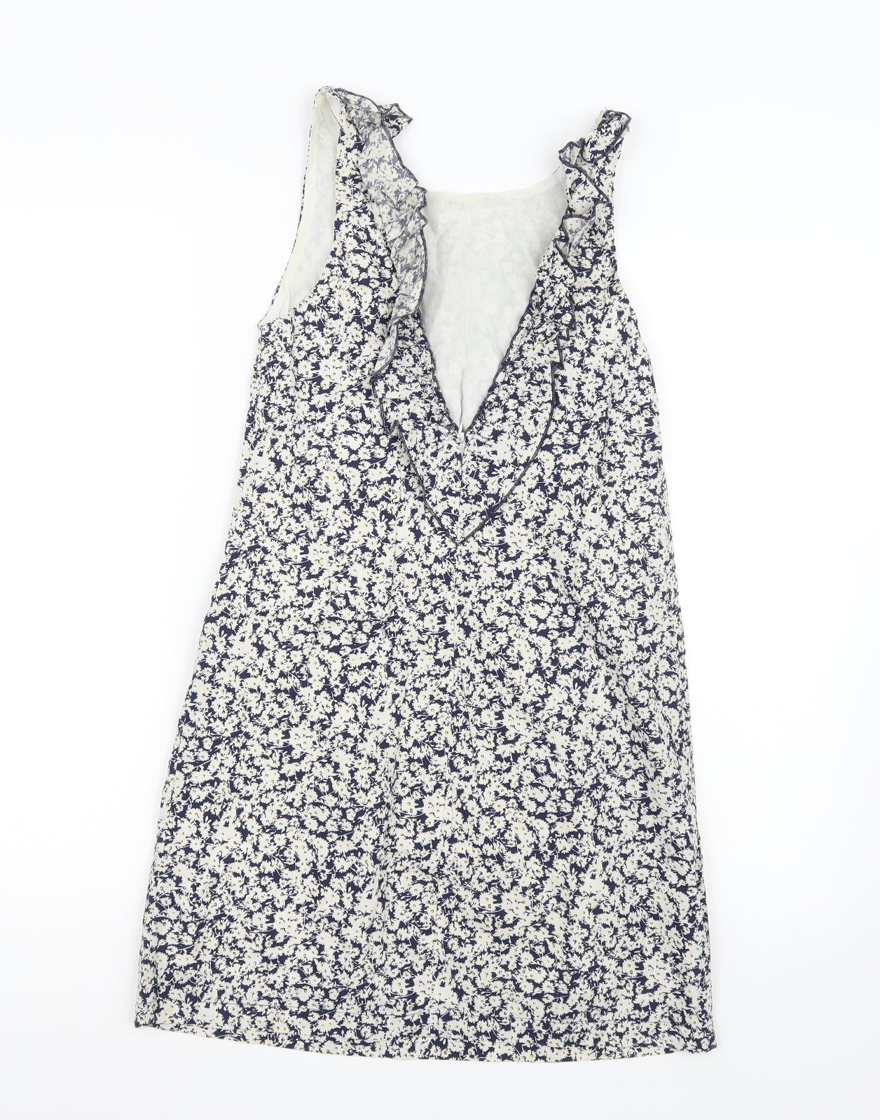 Zara Womens Blue Floral  A-Line  Size S