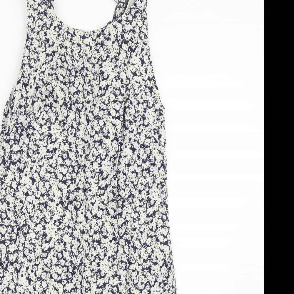 Zara Womens Blue Floral  A-Line  Size S
