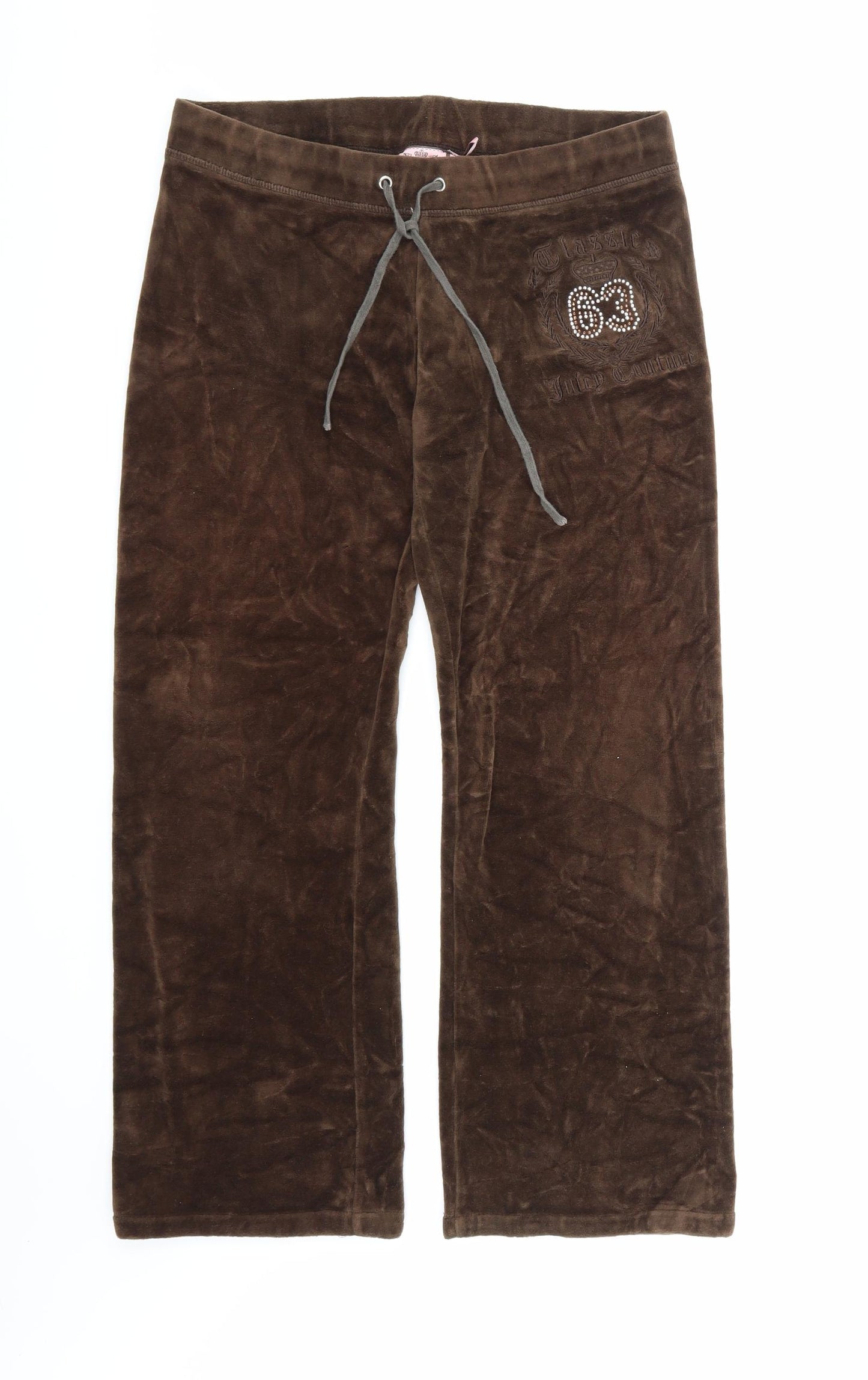 Juicy Couture Womens Brown  Velour Jogger Trousers Size 2XL L27 in