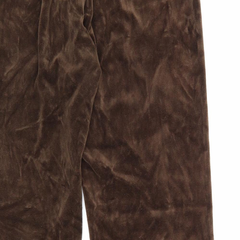 Juicy Couture Womens Brown  Velour Jogger Trousers Size 2XL L27 in
