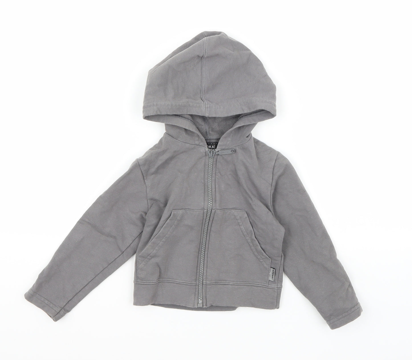 Kookai Girls Grey  Jersey Full Zip Hoodie Size 4 Years
