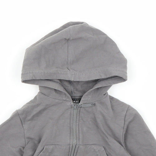 Kookai Girls Grey  Jersey Full Zip Hoodie Size 4 Years