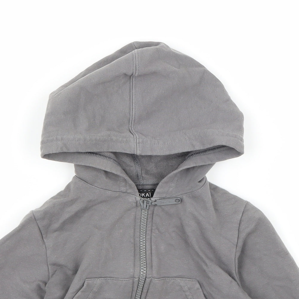 Kookai Girls Grey  Jersey Full Zip Hoodie Size 4 Years