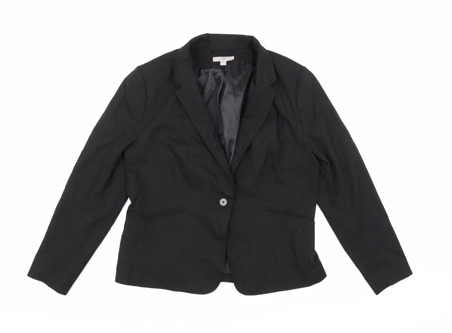 H&M Womens Black   Jacket Suit Jacket Size 18