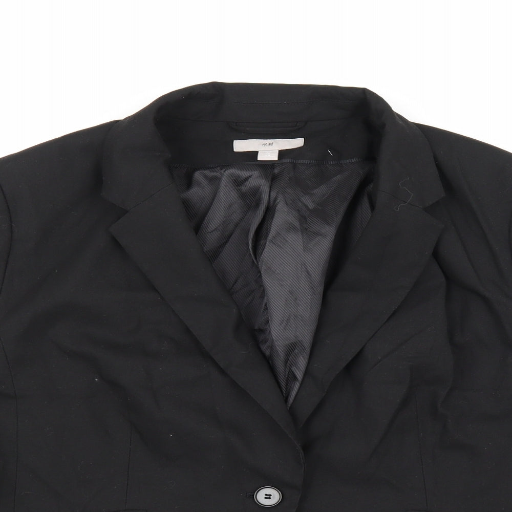 H&M Womens Black   Jacket Suit Jacket Size 18