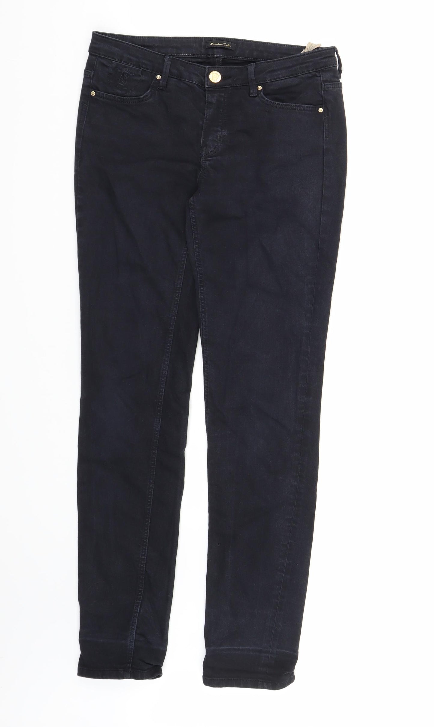 Massimo Dutti Womens Blue  Denim Straight Jeans Size 8 L30 in