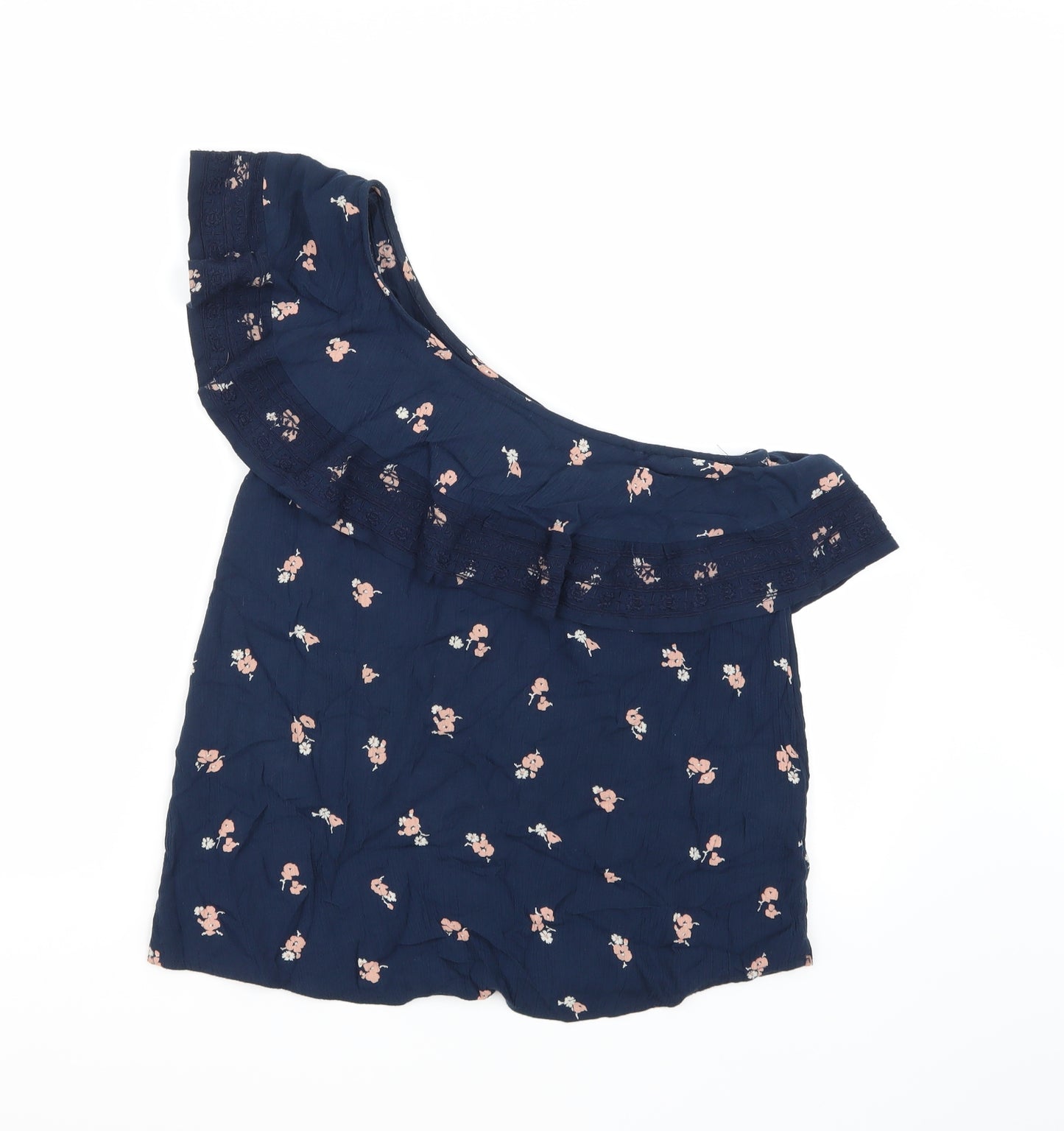 Abercrombie & Fitch Womens Blue Floral  Basic Blouse Size S