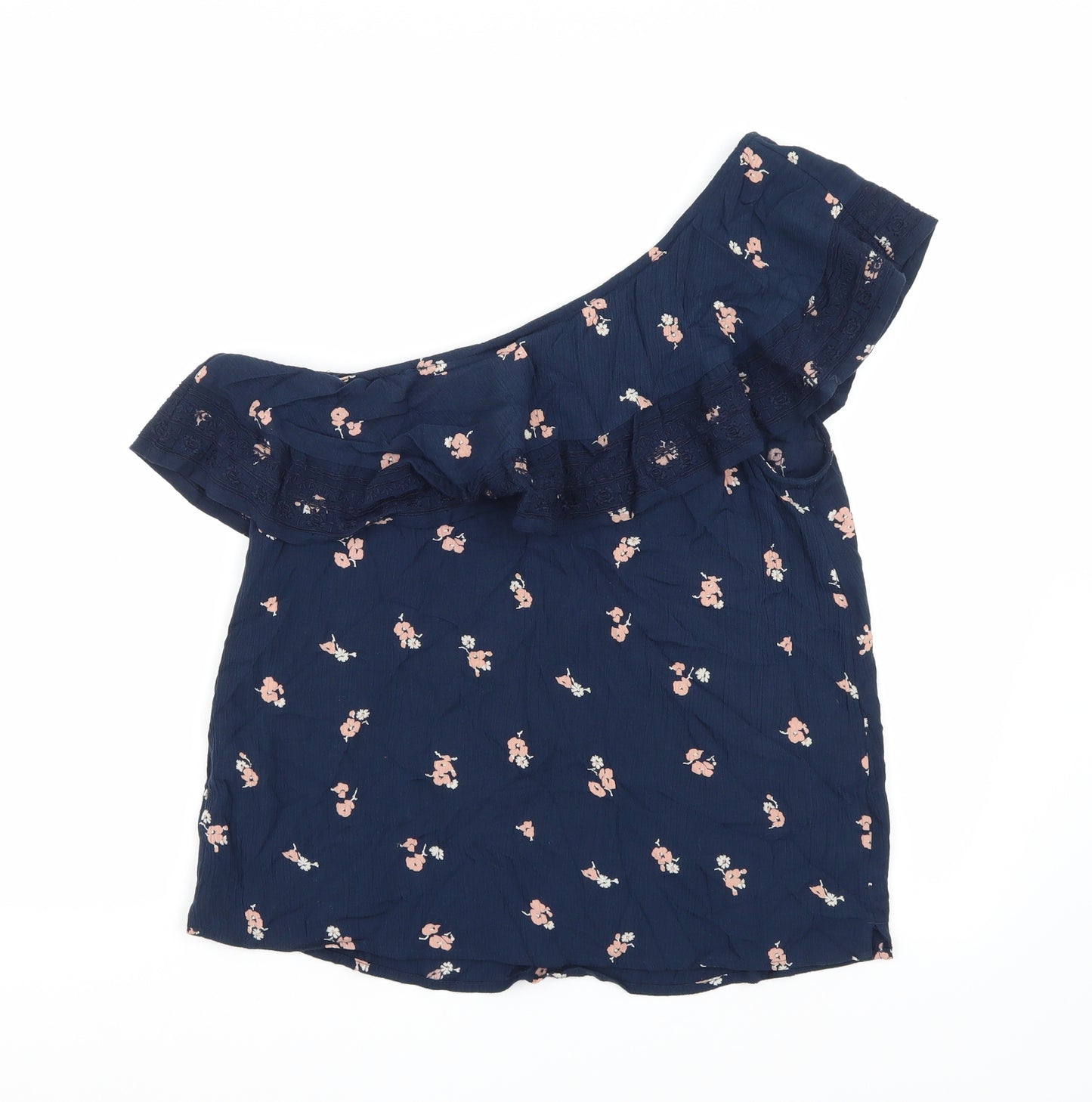 Abercrombie & Fitch Womens Blue Floral  Basic Blouse Size S
