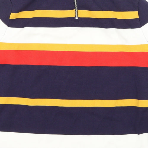 Marks and Spencer Womens Multicoloured Striped  Basic T-Shirt Size 8