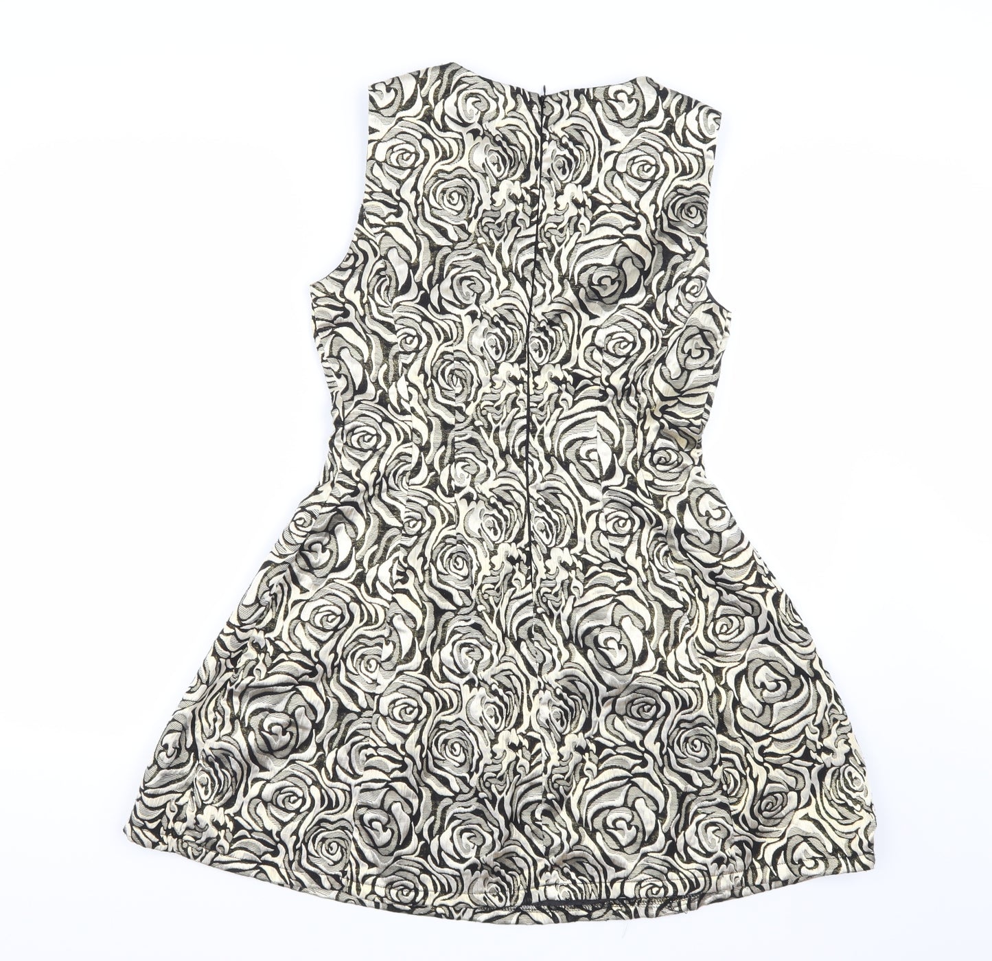 AX Paris Womens Gold Floral  A-Line  Size 10