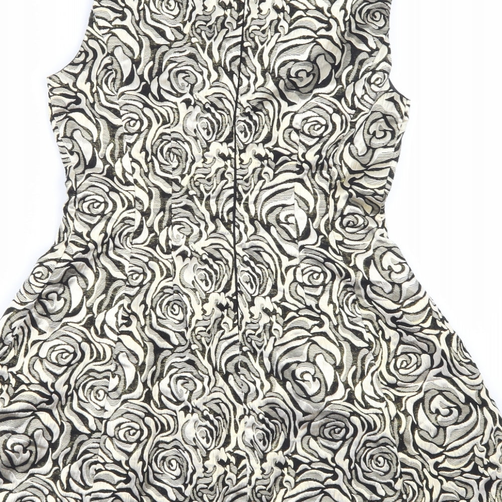 AX Paris Womens Gold Floral  A-Line  Size 10
