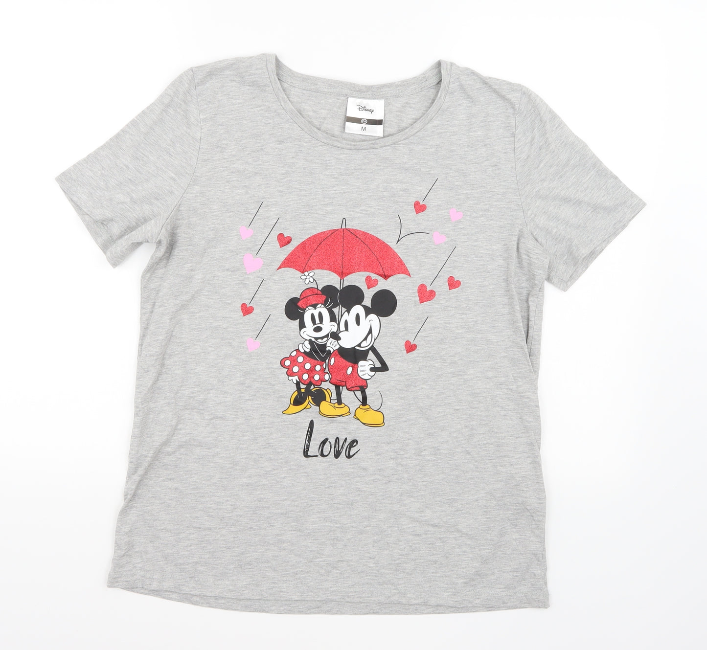 Disney Womens Grey   Basic T-Shirt Size M
