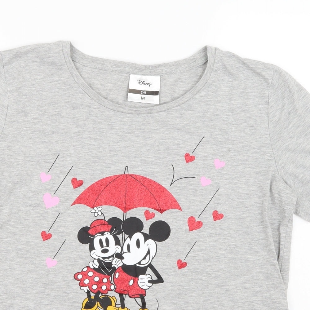 Disney Womens Grey   Basic T-Shirt Size M