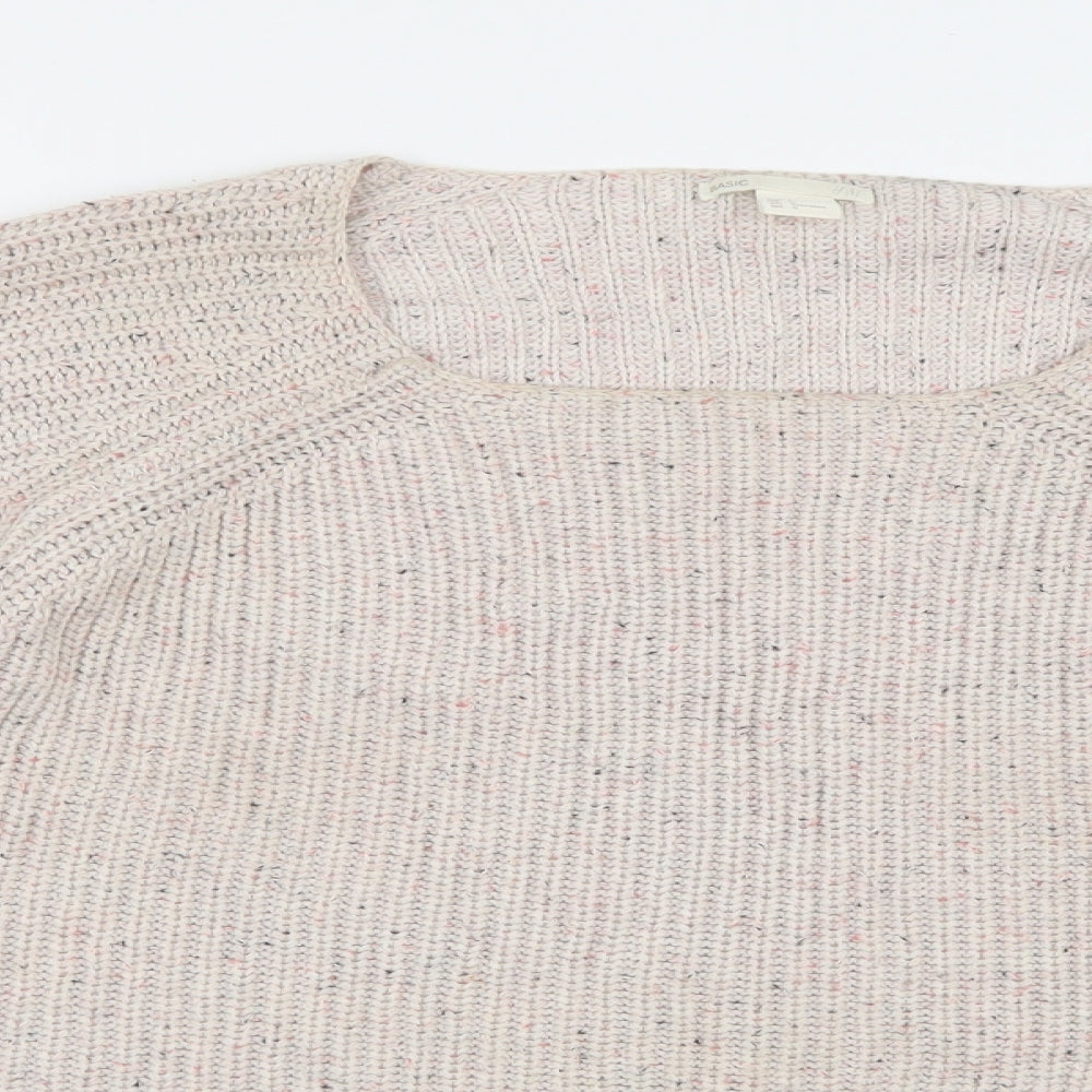 H&M Womens Ivory  Knit Pullover Jumper Size L