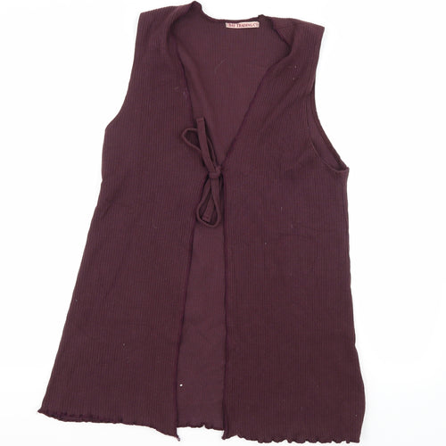 Bay Trading Womens Purple  Knit Vest Jumper Size L