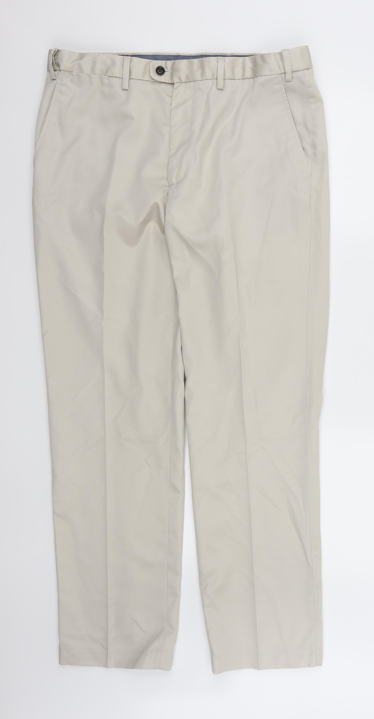 Marks and Spencer Mens Ivory   Chino Trousers  L31 in