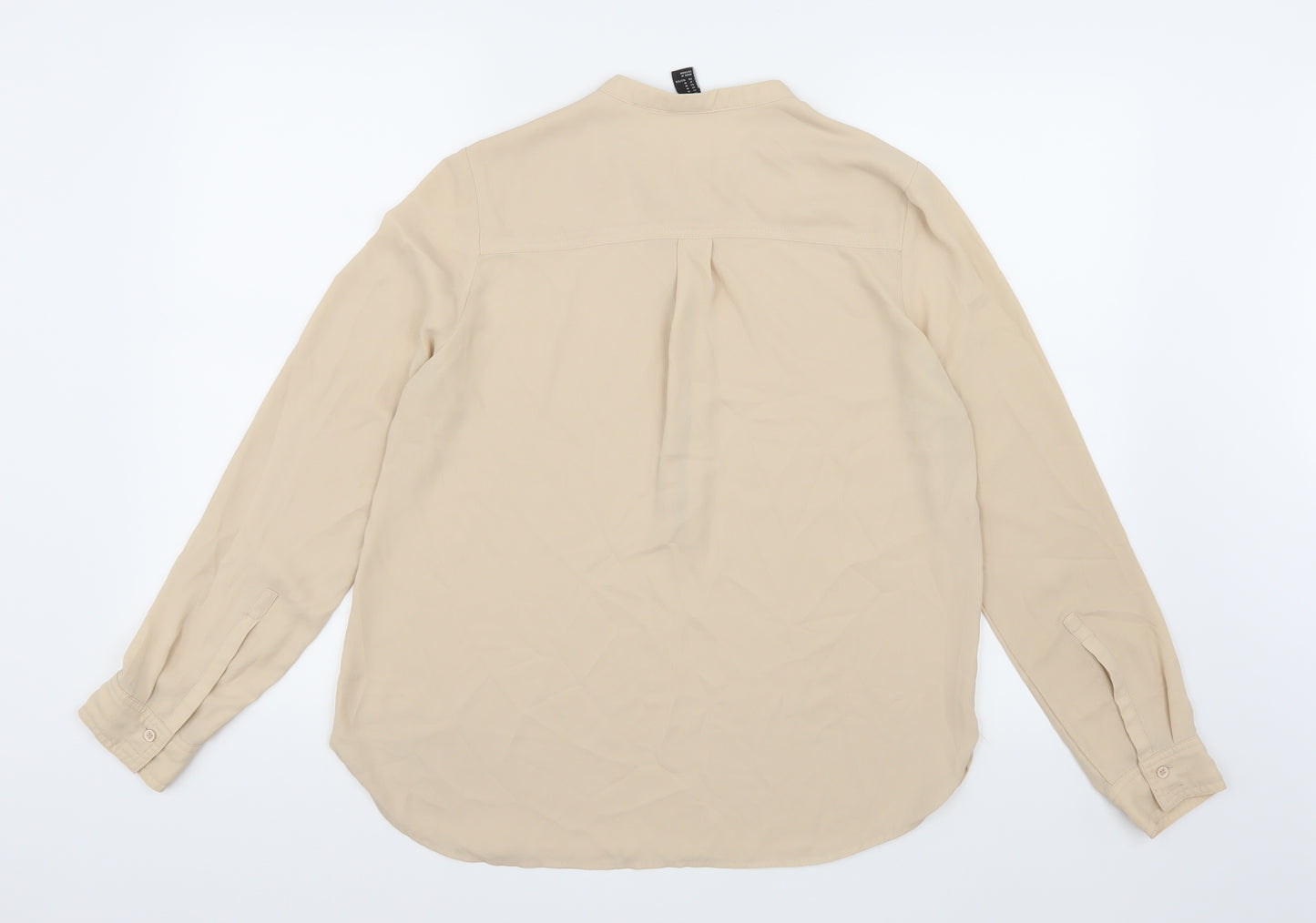 FOREVER 21 Womens Beige   Basic Blouse Size M