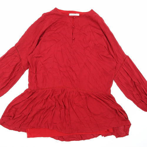 ARTLOVE Paris Womens Red   Basic Blouse Size L