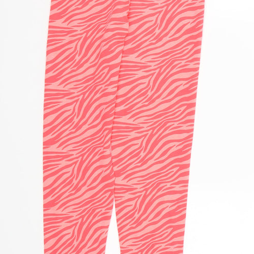 Marks and Spencer Girls Pink Animal Print  Jegging Trousers Size 9-10 Years - leggings