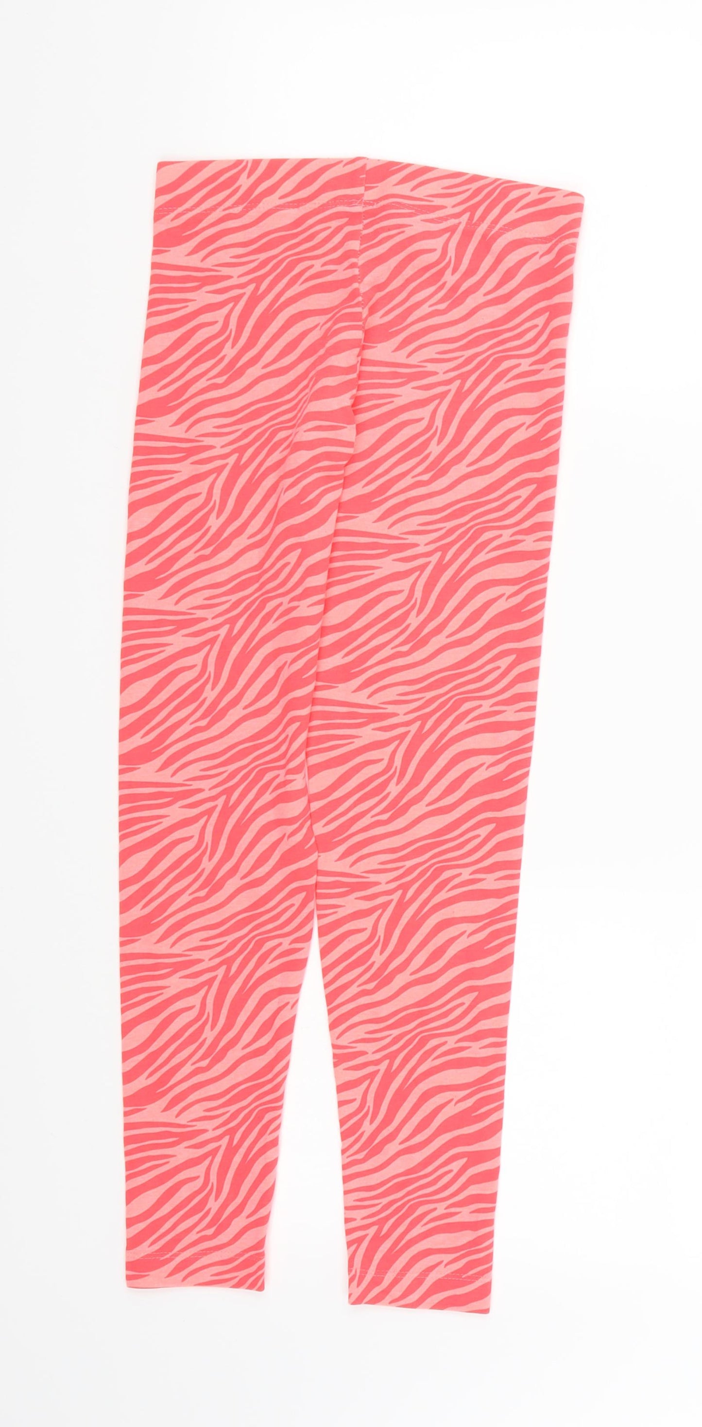 Marks and Spencer Girls Pink Animal Print  Jegging Trousers Size 9-10 Years - leggings